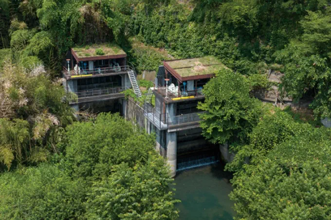 佐久放水口及び第一取水口